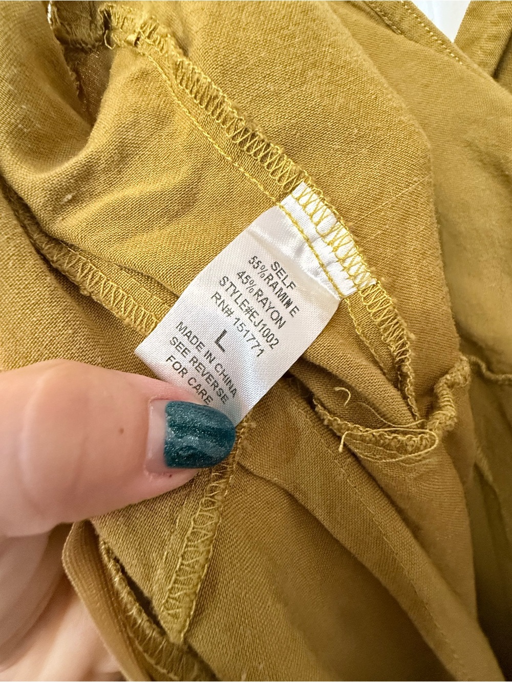 Le Lis Olive Green Wrap-Style Slip Jumpsuit - Picture 3 of 5